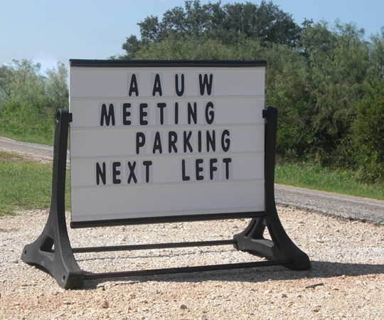 "Sign On Buffalo Gap Road with Parking Information"